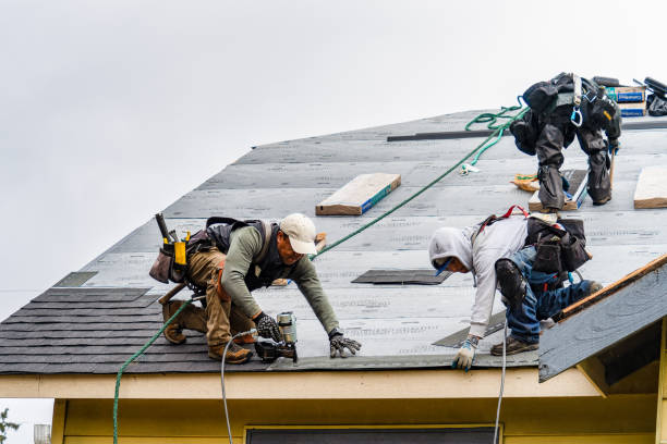 Professional Roofing technician working in Roebling, NJ